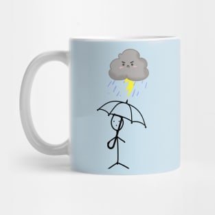 Stickman and angry cloud Mug